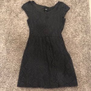 Anthropologie dark gray sunflower dress